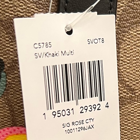 City Tote In Signature Canvas With Vintage Rose Print - Picture 9 of 9